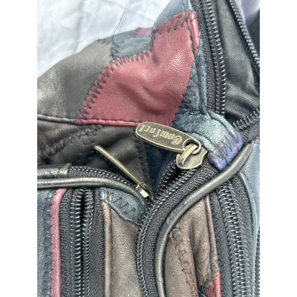 Retro Leather Patchwork Fanny Pack - image 3